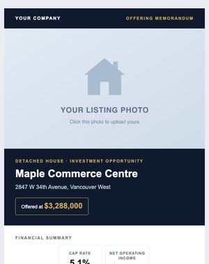 Commercial Offering email template
